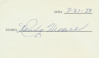 Item #19197 Signature. Randy MOORE