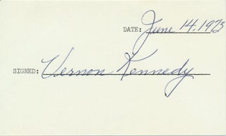 Item #19201 Signature. Vernon KENNEDY