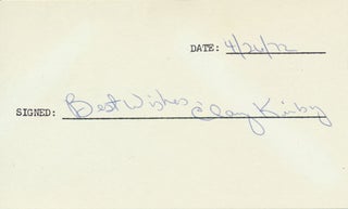 Item #19203 Signature. Clay KIRBY