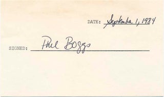 Item #19255 Signature. Phil BOGGS