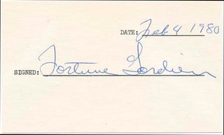 Item #19364 Signature. Fortune GORDIEN, ?-1990