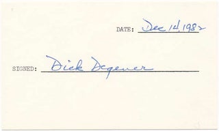 Item #19365 Signature. Richard DEGENER