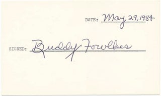 Item #19372 Signature. Douglas L. "Buddy" FOWLKES, 1928-?