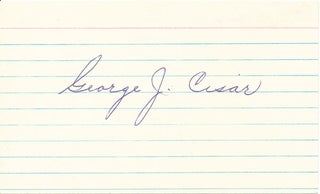 Item #19711 Signature. George J. CISAR, born