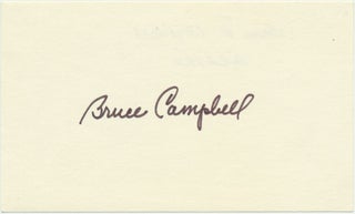 Item #19719 Signature. Bruce CAMPBELL