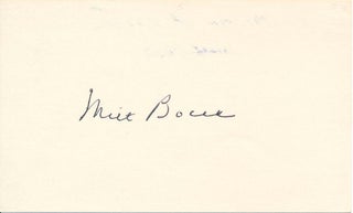 Item #19724 Signature. Milt BOCEK, born 1912