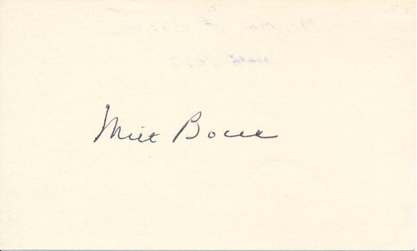 Item #19724 Signature. Milt BOCEK, born 1912.