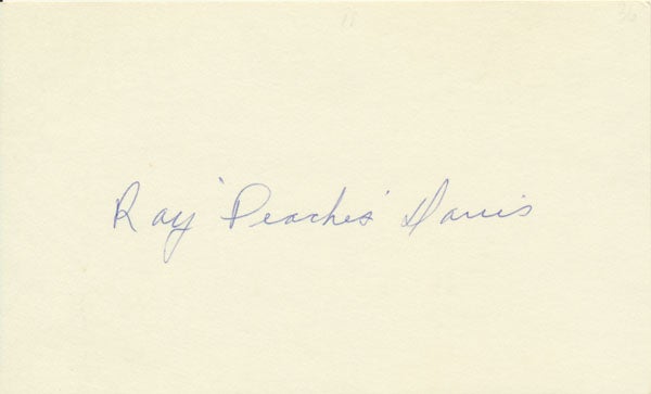 Item #19727 Signature. Roy "Peaches" DAVIS.