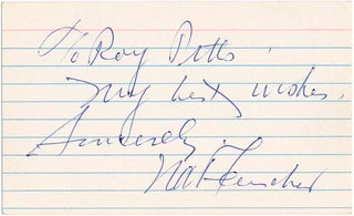 Item #19822 Signature and Inscription. Nat FLEISCHER