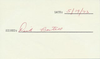 Item #19836 Signature. Dick BARTELL