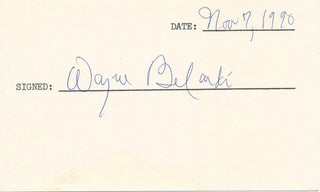 Item #19839 Signature. Wayne "Footsie" BELARDI