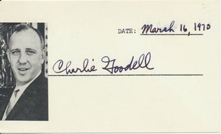 Item #19854 Signature. Charles E. GOODELL