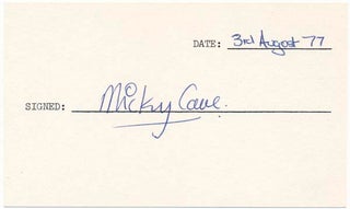 Item #19863 Signature. Micky CAVE