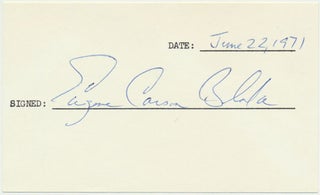 Item #19907 Signature. Eugene Carson BLAKE