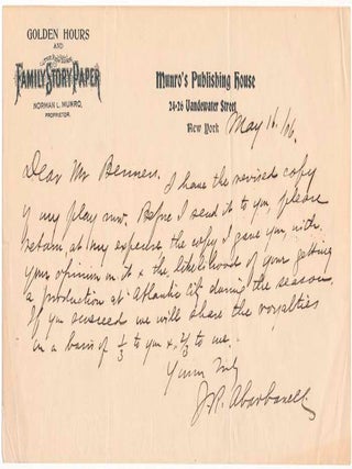 Item #19926 Autograph Note Signed. J. R ABARBANELL