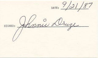 Item #19948 Signature / Autograph Note Signed. Johnnie DRUZE