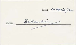 Item #19963 Signature. Lord BALLANTRAE OF AUCHAIRNE, Bernard Fergusson