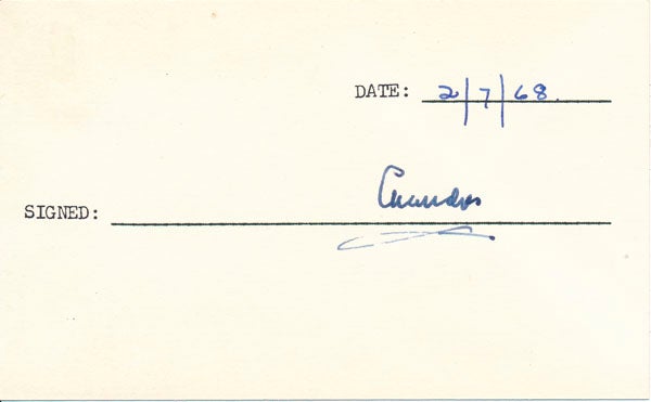 Item #19970 Signature. Oliver Lyttelton CHANDOS, ?-1972.