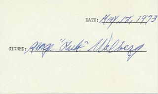 Item #19982 Signature. George "Rube" WALBERG