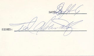 Item #20005 Signature. Ted ABERNATHY