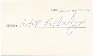 Item #20008 Signature. Robert FALKENBURG, 1926-?