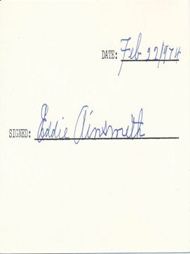 Item #20032 Signature. Eddie AINSMITH