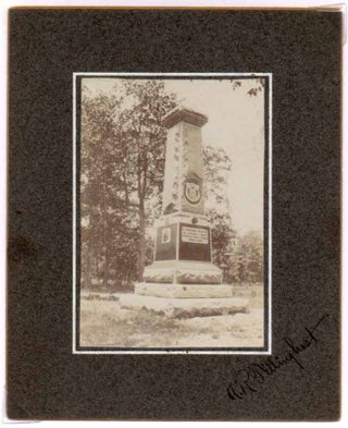 Item #20336 Chickamauga Monument Photograph. A. R. 21st WISCONSIN INFANTRY -- CIVIL WAR --...