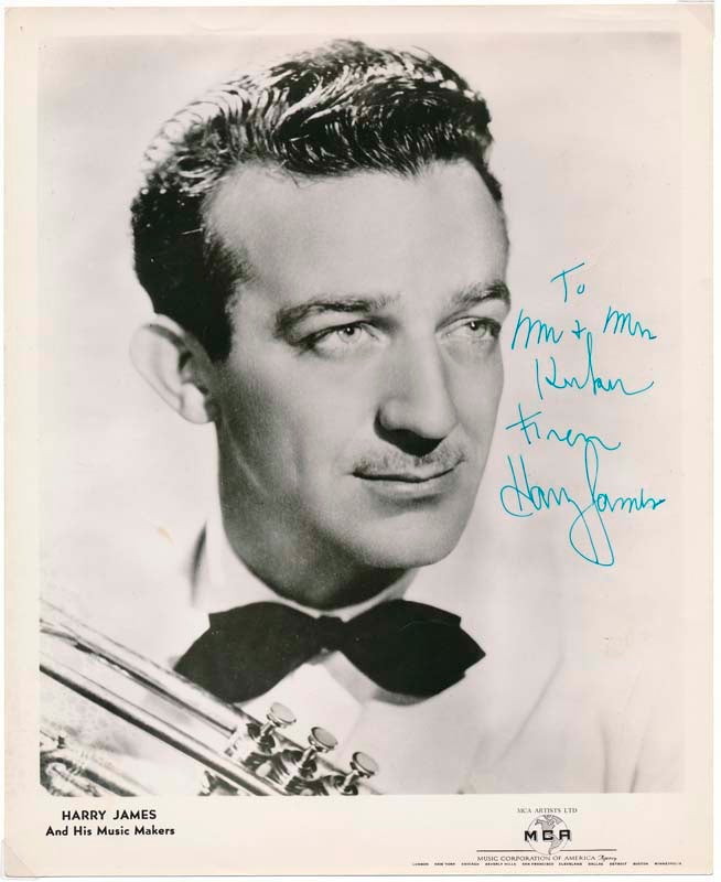 Item #20662 Inscribed Photograph Signed. Harry JAMES.