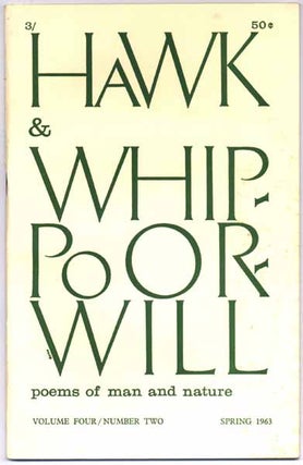 Item #20726 Hawk & Whippoorwill: Spring 1963 (Volume Four, Number Two). August DERLETH