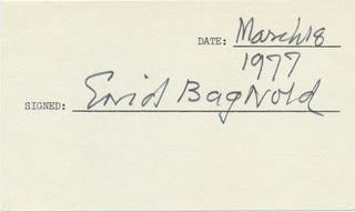 Item #20922 Signature. Enid BAGNOLD