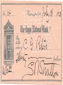 Item #20954 Partly-printed Autograph Document Signed. Samuel W. STRATTON