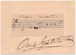 Item #20959 Autograph Musical Quotation Signed. Ossip GABRILOWITSCH