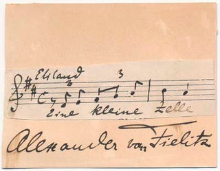 Item #20963 Autograph Musical Quotation Signed. Alexander von FIELITZ