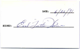 Item #20965 Signature. Earl "Fatha" HINES