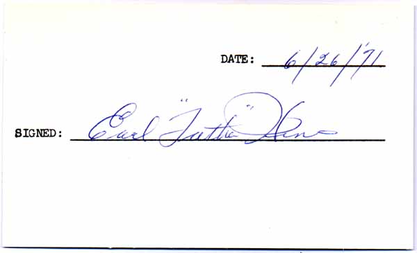 Item #20965 Signature. Earl "Fatha" HINES.