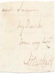 Item #20976 Signature and Salutation. John ARBUTHNOT
