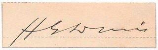 Item #20978 Signature. Henry E. DAVIES