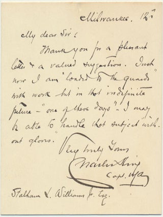 Item #20979 Autograph Note Signed. Charles KING
