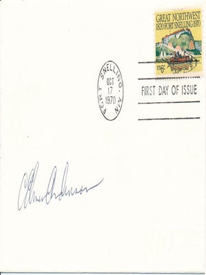 Item #21361 Signed First Day Cover. C. Elmer ANDERSON