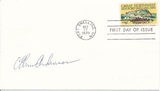 Item #21361 Signed First Day Cover. C. Elmer ANDERSON
