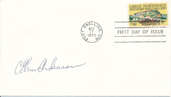 Item #21361 Signed First Day Cover. C. Elmer ANDERSON.