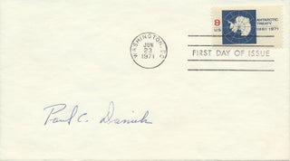 Item #21393 Signed First Day Cover. Paul C. DANIELS