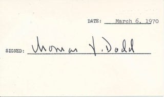 Item #21754 Signature. Thomas J. DODD
