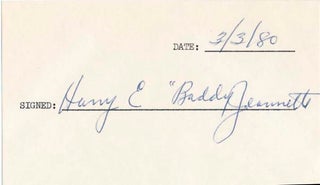 Item #21856 Signature. Harry E. "Buddy" JEANNETTE