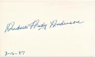 Item #21893 Signature. Andrew "Andy" ANDERSON