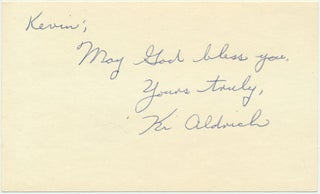 Item #21894 Signature and Inscription. Charles C. "Ki" ALDRICH