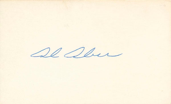 Item #21926 Signature. Albert "Al" ABER.
