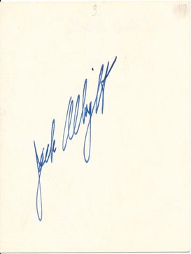 Item #21933 Signature. J. Harold "Jack" ALBRIGHT