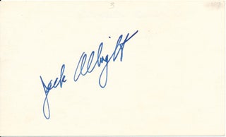 Item #21933 Signature. J. Harold "Jack" ALBRIGHT