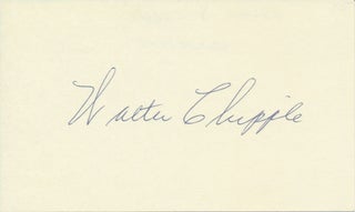 Item #21935 Signature. Walter CHIPPLE